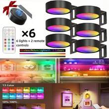 1/3/6pcs RGB Magnetic Wall Lamp With Remote Control, 13 Colors, Adjustable Color Temperature & Brightness, Timer, Tap On/Off, Suitable For Bedroom, Study, Staircase, Corridor - RGB - View 14