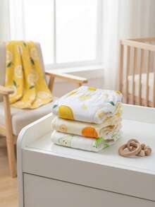 Bộ 3 chiếc quần lót tập đi vệ sinh cho trẻ nhỏ, quần tập đi vệ sinh có họa tiết hình trái cây, quần lót tái sử dụng được cho bé trai và bé gái. - Nhiều màu - Xem 3