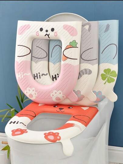 可爱设计实用防水加厚马桶坐垫，四季皆宜，坐感舒适，高品质马桶垫