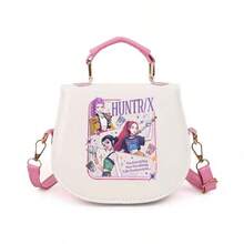 K-POP Devil And Plave Cartoon Print Handbag, Cute Pink Crossbody Bag, Aesthetic Style Fandom Shoulder Bag - Multicolor - View 9