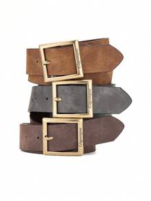 1pc New Buckle PU Leather Belt, Minimalist Casual Unisex Design, Suitable For All Seasons Daily Wear Or Gift - BH1027 - View 12