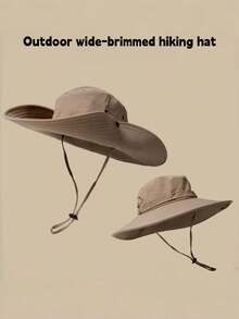 女士防晒帽，夏季户外骑行遮阳颈套透气可折叠宽檐钓鱼帽 - 多色 - 查看 1