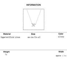 1 pieza Collar de diseño entrelazado con letra inglesa 26 de circonita cúbica incrustada en cobre, elegante para uso diario de mujeres - Estilo de letra - Ver 9