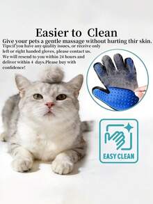 Pet Grooming Gloves, Deshedding Massage Grooming Gloves, Suitable For Removing Loose Hair On Dogs And Cats, Cat Cleaning Grooming Gloves, Pet Grooming Massage Petting Gloves, Deshedding Grooming Brush Gloves - Multicolor - View 2