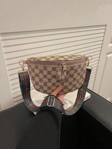 新款复古印花时尚大容量单肩斜挎包腰包 - 彩色 - 查看 9