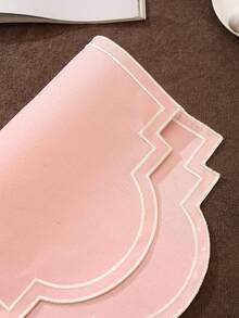 1-6pcs Premium Embroidered Fabric Placemats, Durable Non-Slip Heat-Resistant Embroidered Table Mats - Multicolor - View 7