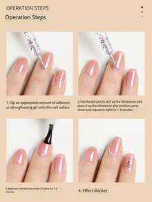 5pcs Double-Ended Nail Art Dotting Pen & Flower Nail Dotting Tool Set - Pink - View 10