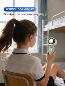 AOYI 1pc Rechargeable Digital Display Handheld Mini Fan With 100 Adjustable Speeds, Ice Cooling Function, Long Battery Life, Comes With USB Charging Cable - Multicolor - View 9