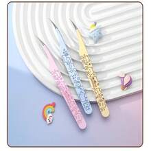 卡通假睫毛镊子 不锈钢加厚假睫毛嫁接工具 不变形 防锈 - 彩色 - 查看 8