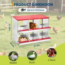 Farm Animal Coop - Red - View 2