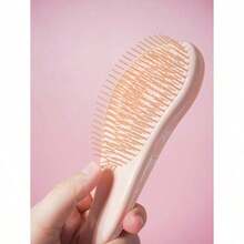 Mini Starry Sky Tangler Hair Brush, 1 Pc/ 2pcs Smooth Hair Wet And Dry Hair Brush,Detangling Brush For Adults Hair- Detangler Brush For Natural,Curly,Straight,Wet/Dry Hair, Toddler Hair Accessories, Teenager Gifts For Girls,Back To School,School Essentials,Travel Essentials,Halloween Presents, Christmas Gifts(Yellow) - 粉色 - 查看 4