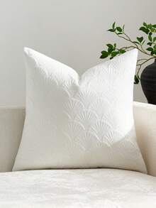 1个/2个装抱枕套，18x18英寸，天鹅绒装饰沙发枕套，柔软方形靠垫套，适用于沙发、床、汽车 - 白色 - 查看 10