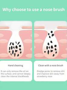 1pc Soft Silicone Nose Brush, For Cleaning, Blackhead Removal, Nostril And Facial Exfoliation - Multicolor - View 4