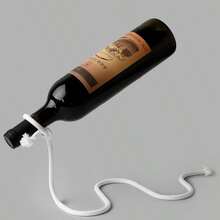 Stainless Steel Magic Suspension Rope Wine Rack - Floating Illusion Snake-Shaped Bottle Holder, Creative Home Bar Decor And Unique Gift, Wine Rack - White - View 5