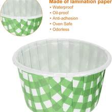 50pcs Cupcake Liners, Grease-Proof Baking Cups, Baking Muffin Cups, Full Grid Pattern Cupcake Paper Cups, Grease-Resistant Baking Cups, Heat-Resistant Cups, Baking Cups Suitable For Baking, Weddings, Birthday Parties - View 6