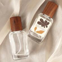 20毫升玻璃喷雾瓶，可重复灌装香水喷雾器，带木盖，喷雾细腻防漏，旅行装精油瓶，送给她的自爱礼物 - 彩色 - 查看 3