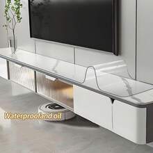 1.0mm Thick PVC Clear Tablecloth – Non-Slip, Oil-Resistant, Scratch-Resistant, Easy To Clean, Ideal For Dining Tables And Desks - Versatile Rectangular Tablecloth - White - View 6