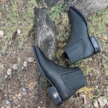 Botin Vaquero De Piel Choco Grizzly Suela Para Hombre Bota De Piel Negro Cowboy  Playa Boda Fiesta Exterior Botas De Cuero - Negro - Ver 10