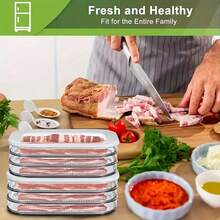 1 Juego de 3 Capas de Contenedores de Almacenamiento de Alimentos Transparentes, Cajas de Almacenamiento de Refrigerador de Material PP, Contenedores Apilables Herméticos para la Cocina para Filete, Carne Cocida, Queso, Cereales y talla grande, Cajas de Almacenamiento con Tapa Ahorradoras de Espacio para la Cocina y el Refrigerador - Multicolor - Ver 10