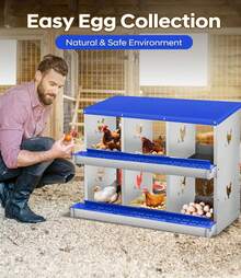 Egg Handling Supplies - 藍色6格隔間 - 查看 5