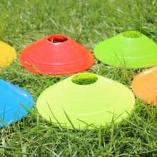10pcs Soccer Training Marker Discs, Professional Path Markers To Improve Skills, Flat Disc Design Won't Trip Or Block Ball, Precisely Mark Training Routes And Zones - Multicolor - View 6