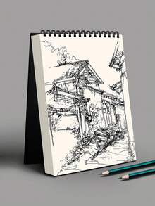 1 Pack 30-Sheets ,Sketch Book, Top Spiral Bound Sketch Pad, Acid Free Art Sketchbook Artistic Drawing Painting Writing Paper For - Sketchbook - View 5