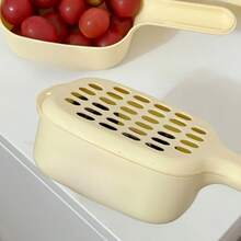 1pc Easy-Clean Mini Fruit Colander With Handle - Suitable For Cherries And Blueberries, Durable Plastic Kitchen Strainer, Fruit Rack - 1pc - View 5