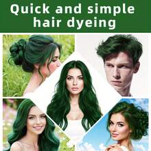 SUMIFANG 268ml Long-Lasting Multi-Color Hair Dye, Gentle Coloring With High Color Concentration, Non-Irritating Ingredients, Minimal Hair Damage, Highly Saturated Colors, Transparent & Luxurious Appearance, Easy To Use - Green - View 4