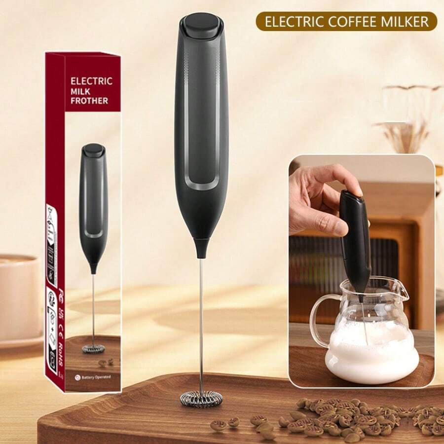 Wireless Electric Milk Frother, Handheld Battery Powered Milk Foamer, Portable Milk Frother For Coffee, Cream Whipper, Milk Whisk