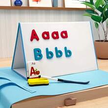 hoojojo 1 Bảng trắng từ tính gấp gọn dùng cho trẻ em, bảng viết vẽ hai mặt có thể xóa được, bảng ghi nhớ để bàn, dụng cụ hỗ trợ giảng dạy trong lớp học, văn phòng phẩm giáo dục, đồ dùng học tập, dụng cụ chuẩn bị cho năm học mới. - Nhiều màu - Xem 9