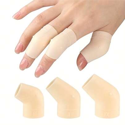 3 Pieces Of Silicone Finger Covers, Foot Bath Masseur's Finger Protection Covers. Finger Joint Protectors