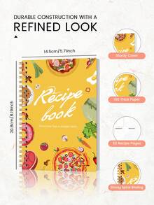 All Recipes In One: 104-Sheet Recipe Book For Easy Recipe Recording, Health Eating & Store Family Favorites, Help Plan Meals With Ease, Ideal For Home Kitchen Essentials School Office Supplies Teacher Appreciation Gifts Mothers Day Gift - Multicolor - View 6