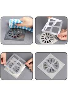 Hair Catcher For Shower And Bathtub - Easy To Use, Drain Filter Stickers, Disposable Drain Covers, Suitable For Shower, Sink, And Laundry, Easy To Stick, Hair Drain Stopper, Disposable Drain Filter, Bathroom Hair Catcher Plug, Drain Cover, Kitchen Sink Filter, Disposable Shower Drain Hair Catcher, Floor Drain Filter Stickers, Bathroom Bathtub Hair Catcher, Back-To-School Bathroom Accessories - Multicolor - View 11