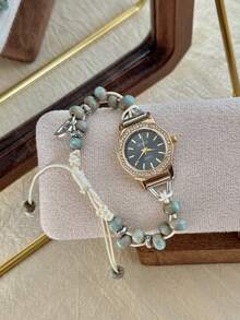 Fashionable Design Women's Quartz Watch Exquisite And Compact Suitable For Daily Matching Birthday/Graduation Gifts Leisure Party Banquets - Gold - View 10