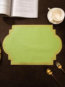 1-6pcs Premium Embroidered Fabric Placemats, Durable Non-Slip Heat-Resistant Embroidered Table Mats - Multicolor - View 15