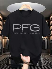 Breathable And Comfortable PFG Performance Fishing Gear T-Shirt, Perfect For Casual Outings And An Ideal Gift For Father'S Day - Black - View 2