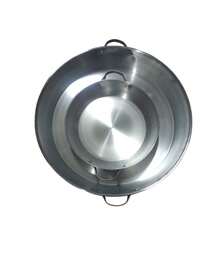 paellera 55 cm acero pulido calibre 22 tamaño grande plano extendido - Ver 6