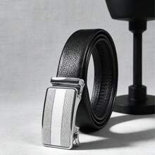 1条菱形图案波西米亚风PU皮革锌合金扣腰带，男女通用，适合所有季节 - A - 查看 4