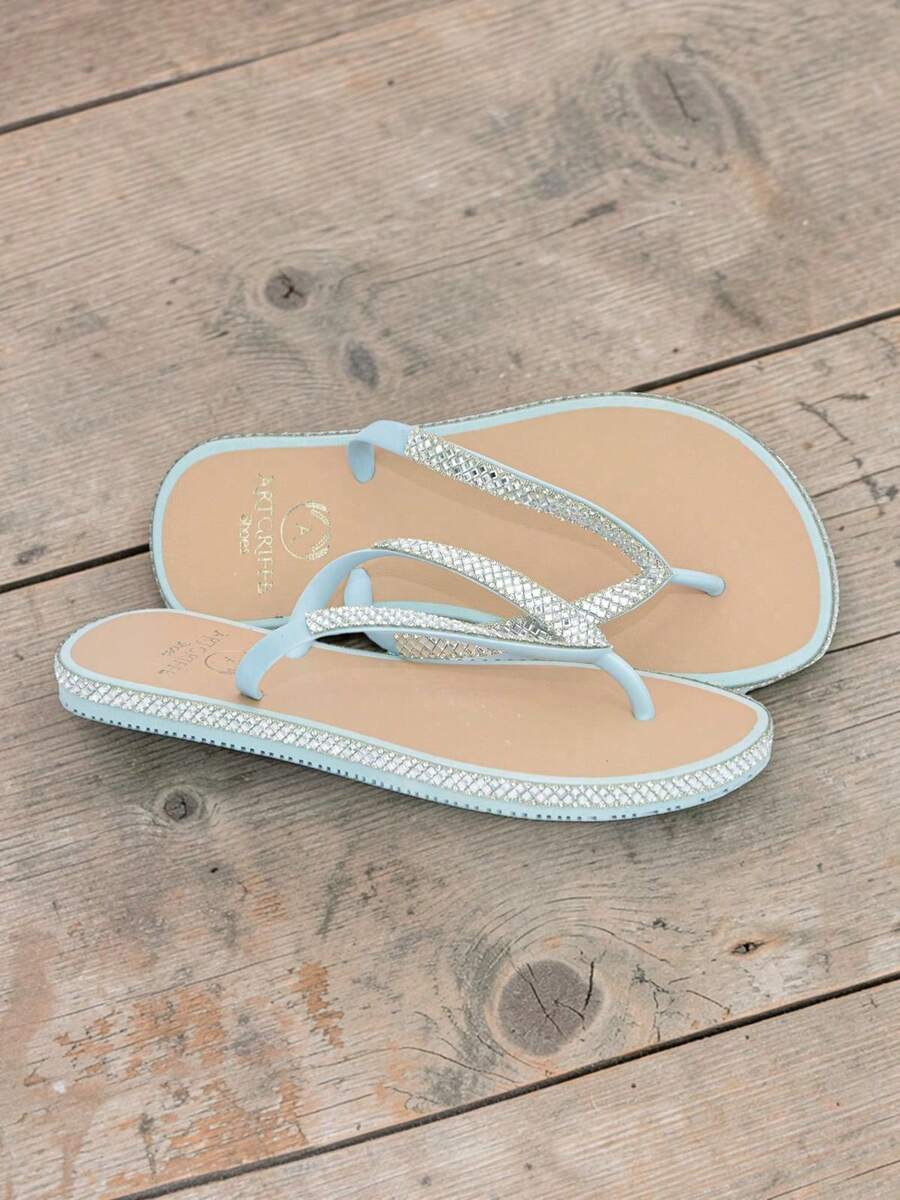 Art Griffe Women's Flip Flop Rhinestones Colorful Glitter Glitter Round Toe Luxury Glamor Elegant Day To Day Launch Beach Fashion - Nhiều màu - Xem 1