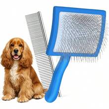 Slicker Brush For Dogs,  Pin Dog Brush For Cockapoo Cavapoo Doodles Poodles Goldendoodle Labradoodle - Blue - View 1