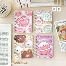 Cute Korean Style Spiral Cartoon Mini Notebook, Convenient And Suitable For Girls, Pocket-Sized Study Notebook - Happy Planet - View 13
