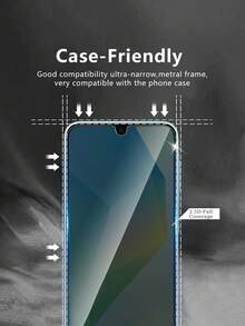 四合一 Galaxy A16 5G 防窥屏幕保护膜，两片装，包含 1 张防窥屏幕保护膜和 2 张摄像头镜头保护膜。全覆盖，防窥钢化玻璃，9H 硬度，兼容 Galaxy A17/A15/A13/A12/A56/A36/A26/A25/A35/A54，无气泡，易于安装，手机配件，兼容手机壳。 - 黑色 - 查看 7