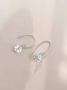 1 chiếc khuyên rốn đơn giản bằng bạc S925 đính đá Zirconia, thích hợp để đeo hàng ngày và làm quà tặng trong các dịp như Ngày Valentine, Ngày của Mẹ. - đơn - Xem 4