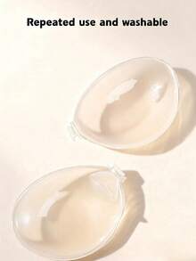 1/2/3片装隐形硅胶胸贴，无背无肩带粘性胸贴，提升胸型，适用于婚纱 - 無色 - 查看 5