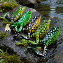 5-Pack Frog Fishing Lures, Weedless Soft Topwater Baits For Bass, Trout, Pike & Snakehead Fishing - 5pcs Frog Lure Set - View 1