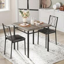 Dining Table & Chair Sets - Gris Table + 2 Chairs - View 8