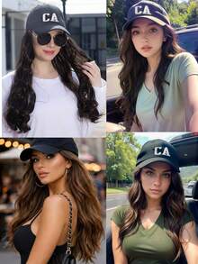 女士/女孩卷发髻发片，合成纤维蓬松卷发髻发片，厚实凌乱发髻发圈，波浪蓬松大发髻发片，短款合成马尾发片 - 彩色 - 查看 8