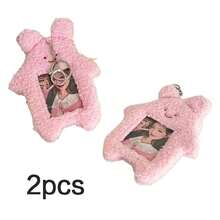 1pcs  Cute Butter Cat Shape, Fluffy Bunny Campus Card Holder, Portable Pendant Card Holder, Used For Meal Card/Bus Card/Employee Card, Idol Card Display And Storage - Nhiều màu - Xem 15