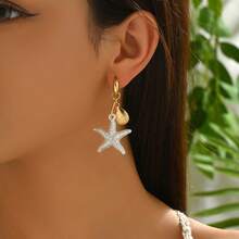 A Pair Of Ocean Vacation Niche Light Luxury High-End Sense Earrings Personalized Starfish Earrings Suitable For Women Daily Wear - Gold - View 4