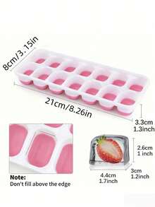 Forma de gelo de silicone transparente multicolorida, com 14/24 compartimentos, prática para fazer cubos de gelo, ideal para geladeira e cozinha, utensílio de cozinha, presente perfeito para Ano Novo, Dia dos Namorados, Dia das Mães, Dia dos Pais, verão e volta às aulas. - Multicolorido - Ver 3